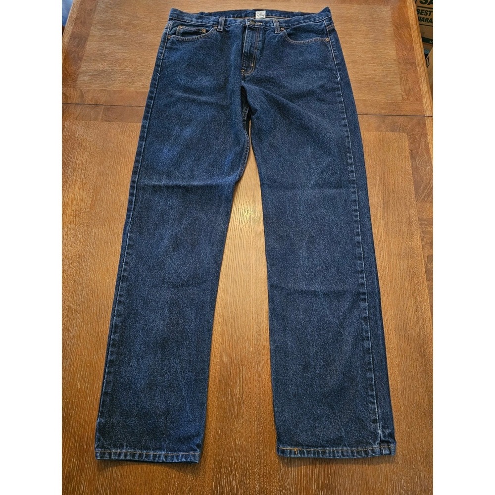 Faded Glory Men's Dark‎ Wash Straight Leg Jeans 36x34